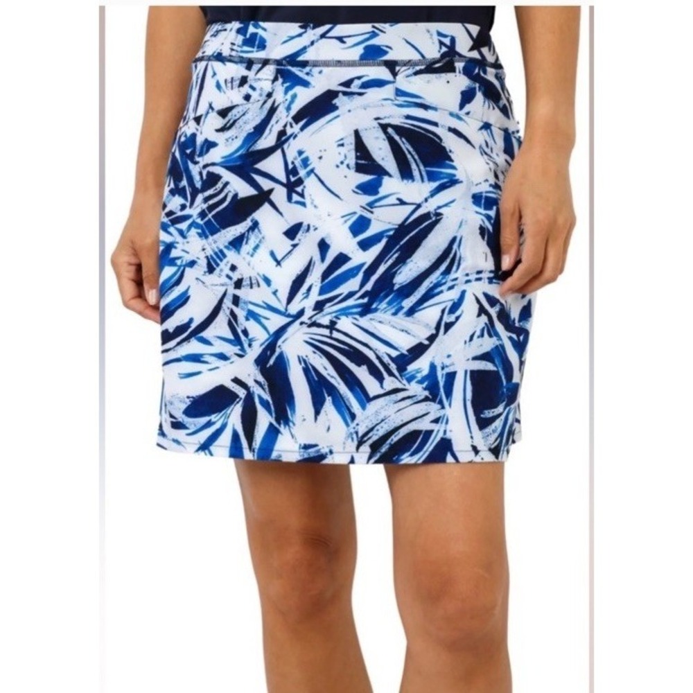 RLX Ralph Lauren Blue Multi Graphic Performance Golf Skort – Size M – NWT